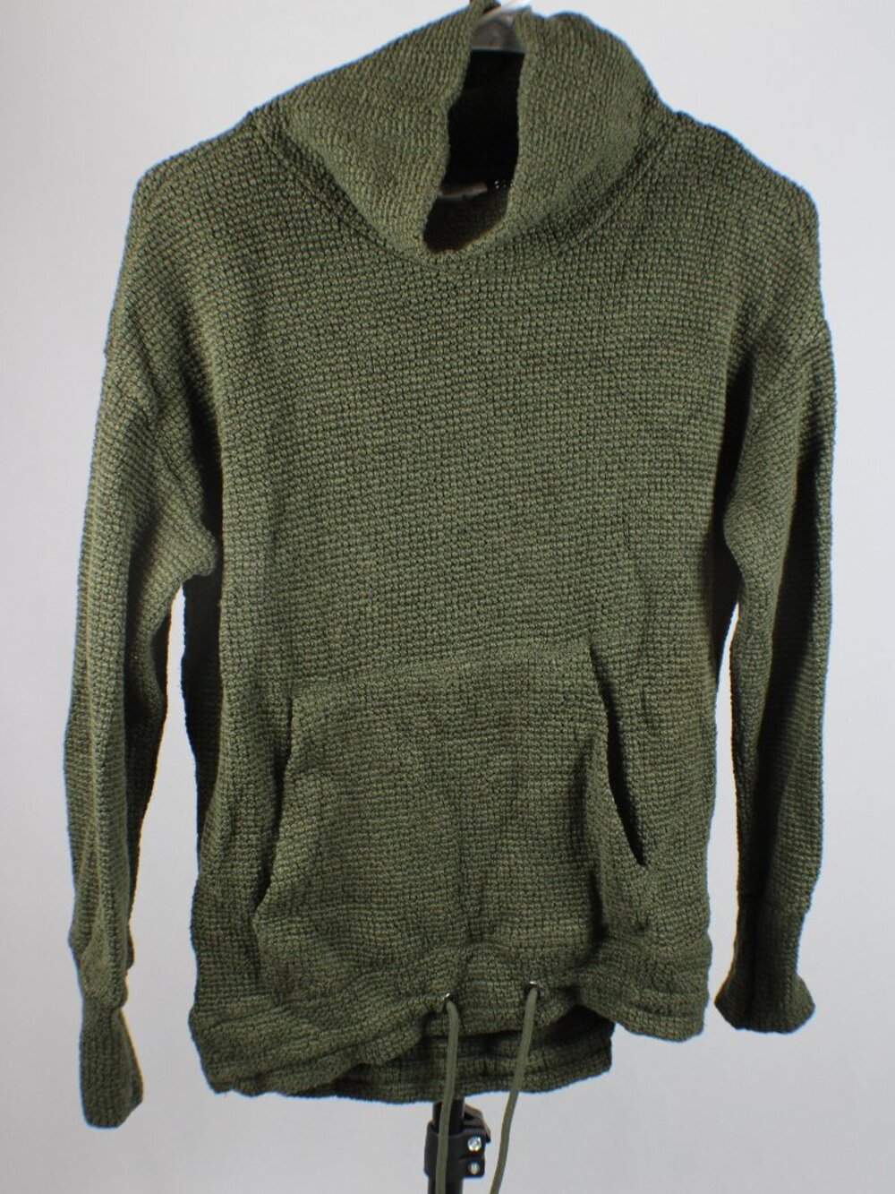 Sweaty Betty Restful Boucle Cowl Neck Sweatshirt Olive Green Small S